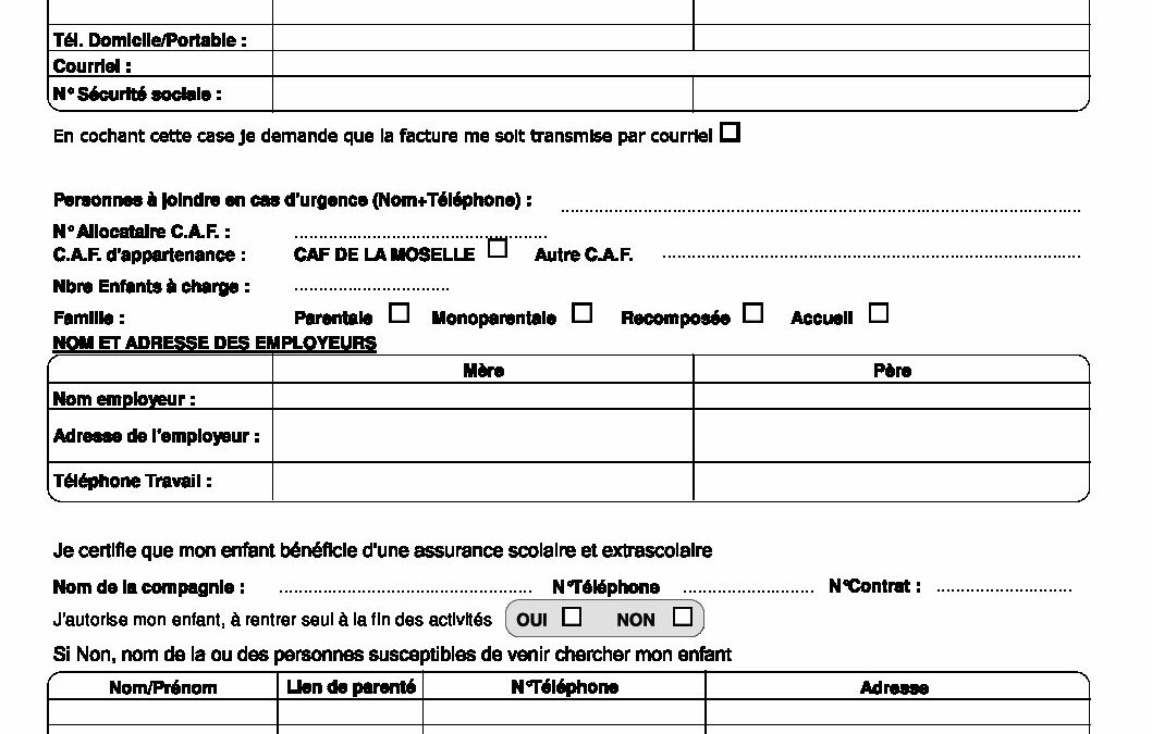 Fiche renseignement périscolaire | Woustviller