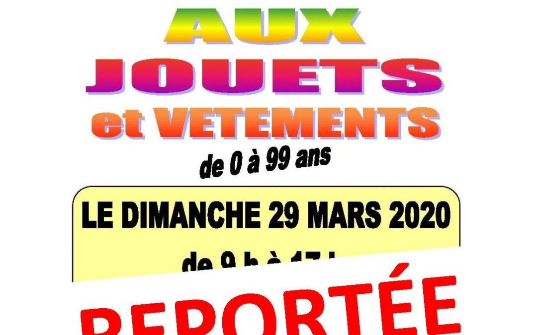 Bourse aux jouets reportée