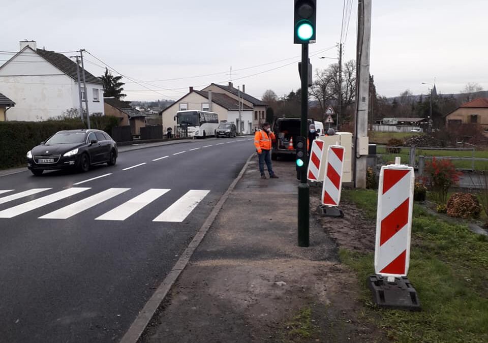 Feu piétons rue de Sarreguemines