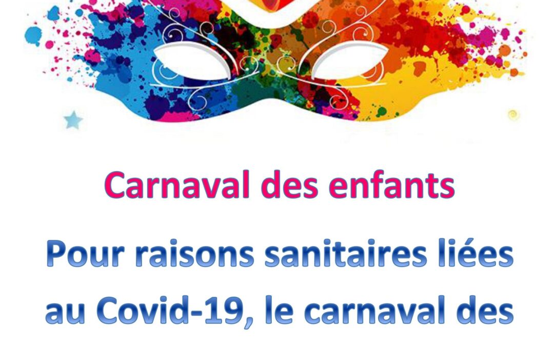 CARNAVAL DES ENFANTS ANNULÉ